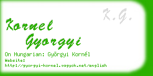 kornel gyorgyi business card